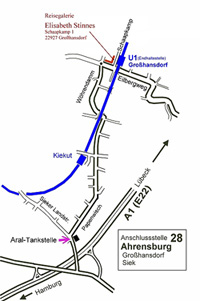 Fahrt zur Reisegalerie